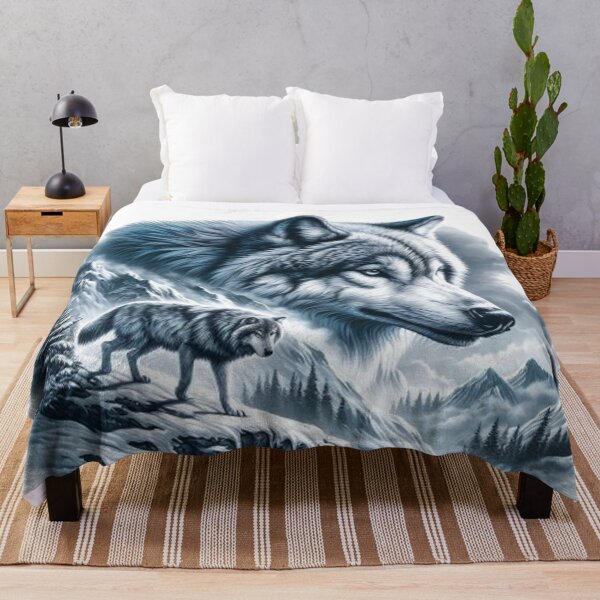 Item preview, "Mountainous Landscape: The Majesty of the Wolf" designed and sold by CHRIST5000.