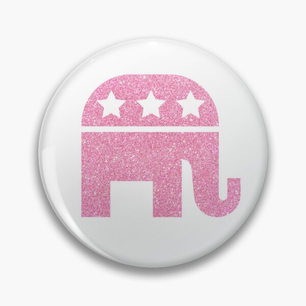 Item preview, Cute Pink Glitter Republican Elephant Political Sticker designed and sold by on-brand.
