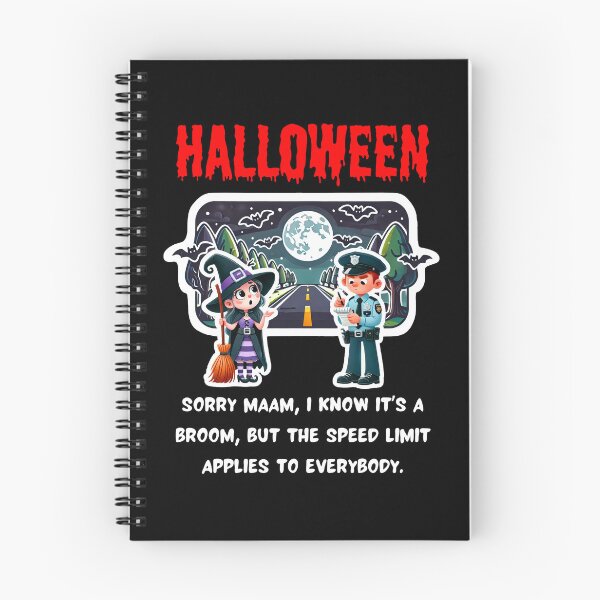 Item preview, Halloween! Witch Caught Speeding On Her Broom. designed and sold by Manic Merch Designs.