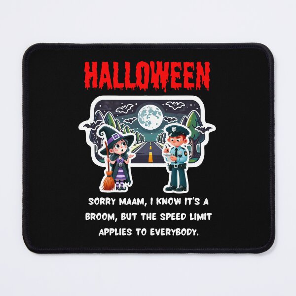 Item preview, Halloween! Witch Caught Speeding On Her Broom. designed and sold by Manic Merch Designs.