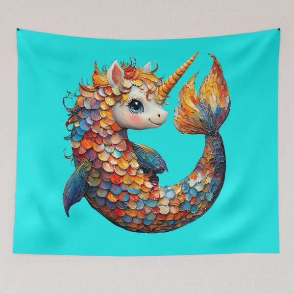 Item preview, Dreamy Mermaid Unicorn - Oil Painting Fantasy designed and sold by Matt's Artificial Nature.