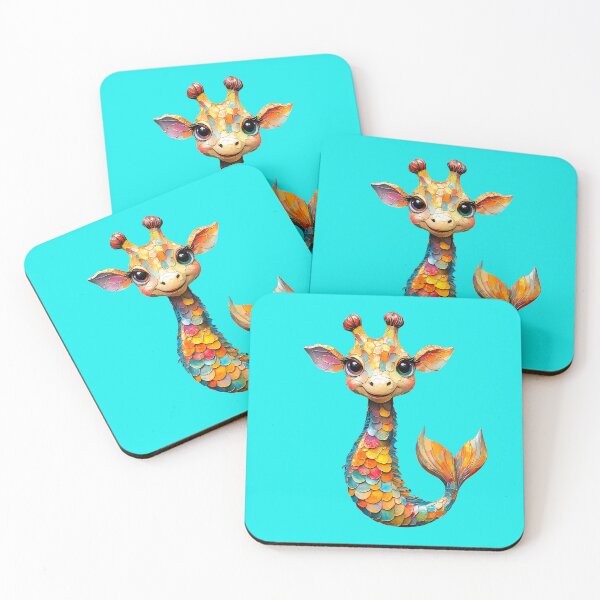 Item preview, Elegant Mermaid Giraffe - Finger Paint Fantasy Art designed and sold by Matt's Artificial Nature.