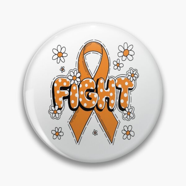 Item preview, Fight leukemia awareness with orangr ribbon and white flowers designed and sold by The Art Vibe.