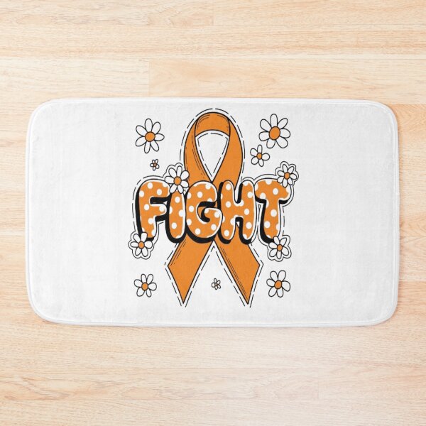 Item preview, Fight leukemia awareness with orangr ribbon and white flowers designed and sold by The Art Vibe.