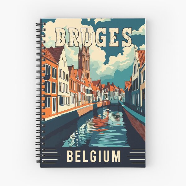 Item preview, Explore the Fairytale Charm of Bruges in Belgium - Vintage Travel Art designed and sold by turtlestart.