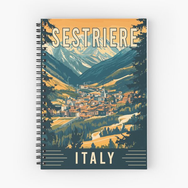 Item preview, Experience the Alpine Beauty of Sestriere in Italy - Vintage Travel Art designed and sold by turtlestart.