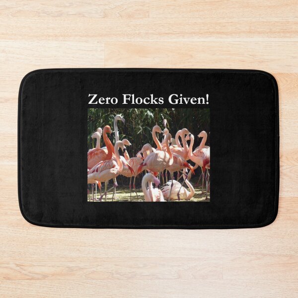 Item preview, Zero Flocks Given! Flamingo Classic Black Tee designed and sold by GeekySexyCool.