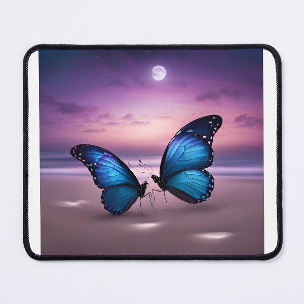 Item preview, Blue butterflies resting on a moonlit beach designed and sold by NicholeRose92.