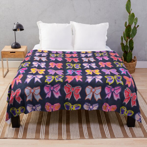 Item preview, Colorful Bows Painted on Navy designed and sold by The Artwerks.
