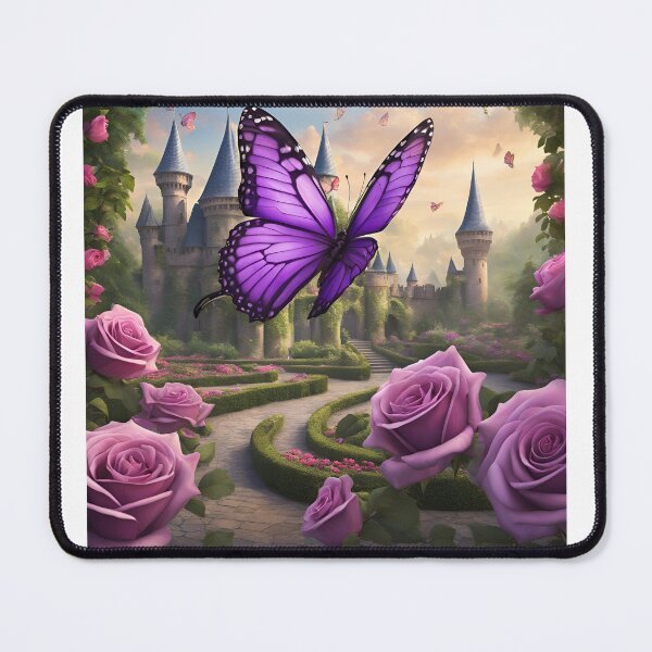 Item preview, Purple Butterfly in a fantasy rose garden designed and sold by NicholeRose92.