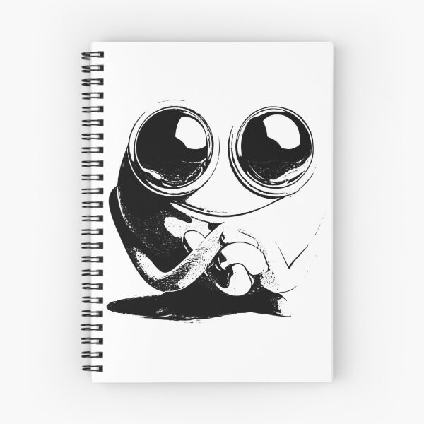 Aperçu de l'œuvre Créature extraterrestre souriante en noir et blanc créée et vendue par Comicalcreation.