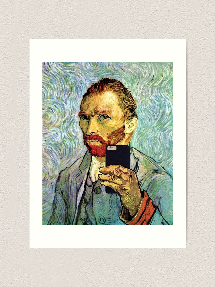 Funny Vincent Van Gogh Cellphone Selfie Self Portrait Tee Funny Vincent Van Gogh Cellphone Selfie Self Portrait Tee
