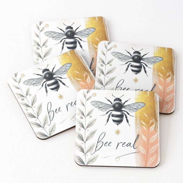 Item preview, Bee Real - Nature-Inspired Botanical Bee Design designed and sold by GemBob Creations.