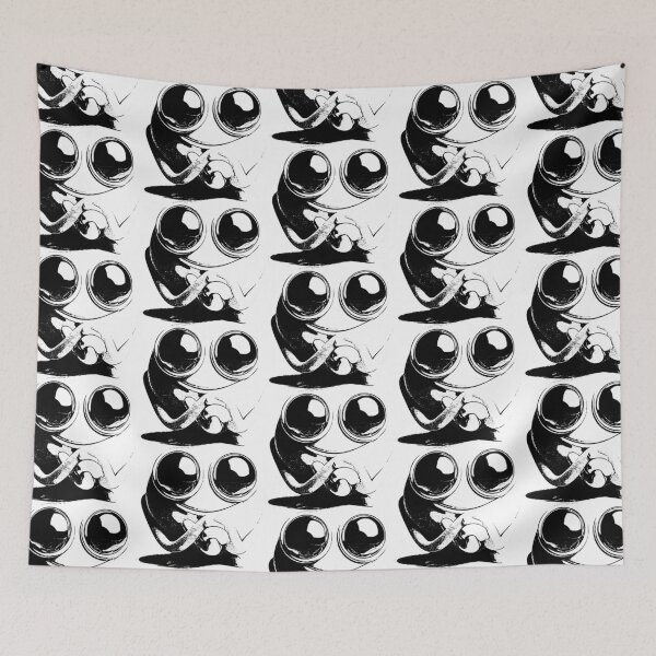 Item preview, Black and white smiling space alien critter  designed and sold by Comicalcreation.