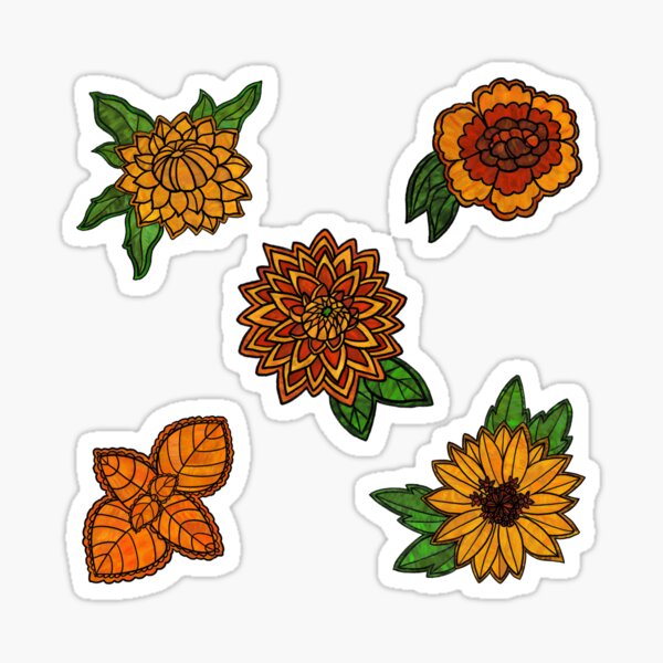 Autumn Foliage Suncatcher Sticker