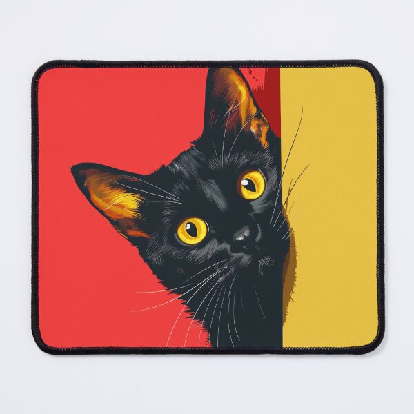 Item preview, Black cat peeking around the corner designed and sold by valerko26.