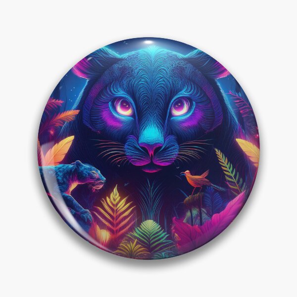 Artikelvorschau, Mystischer Panther im Neonwald entworfen und verkauft von WDDesignShop.