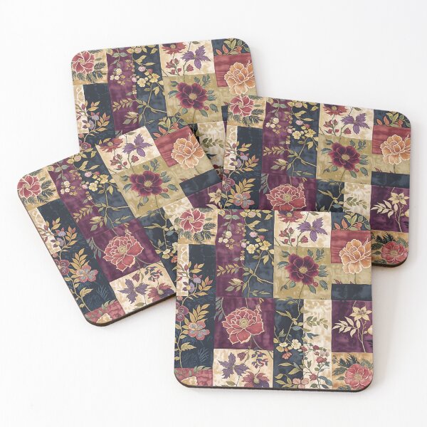 Item preview, Ruby Myrrh Floral Patchwork designed and sold by meggydesigns.