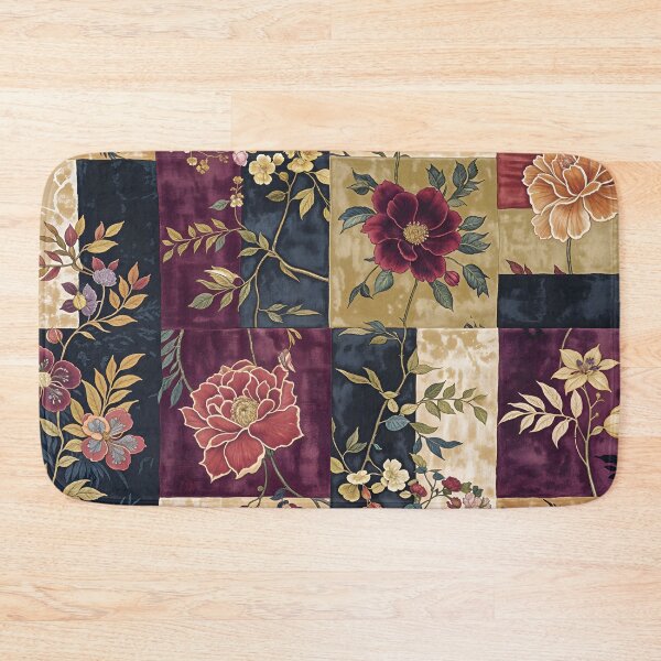 Item preview, Ruby Myrrh Floral Patchwork designed and sold by meggydesigns.