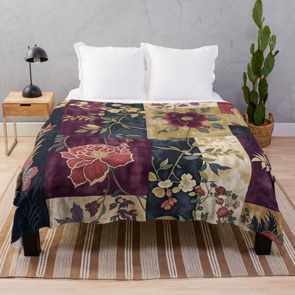 Item preview, Ruby Myrrh Floral Patchwork designed and sold by meggydesigns.