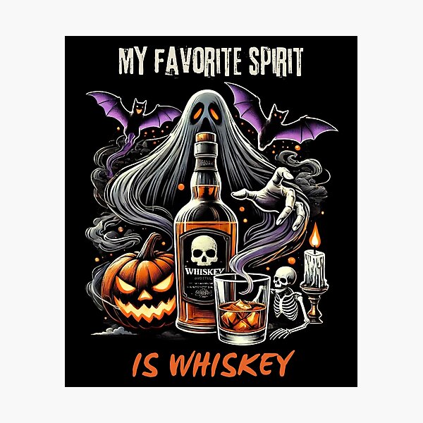 Item preview, My Favorite Spirit Is Whiskey, Funny Halloween Ghost Drinking Party Tee designed and sold by MonaCreations.