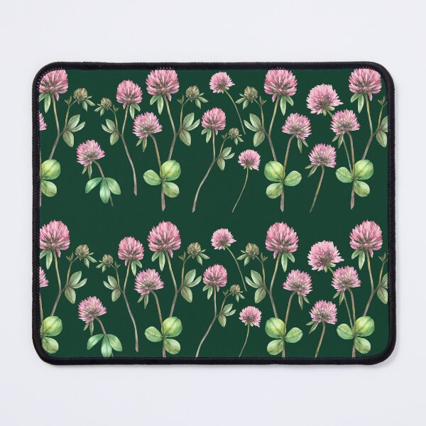 Item preview, Clover flower twig with bud and leaves Wildflowers seamless border Watercolour painted illustration designed and sold by BartolArt.