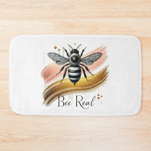 Item preview, Bee Real - Elegant Bee and Gold Accent Nature Design designed and sold by GemBob Creations.