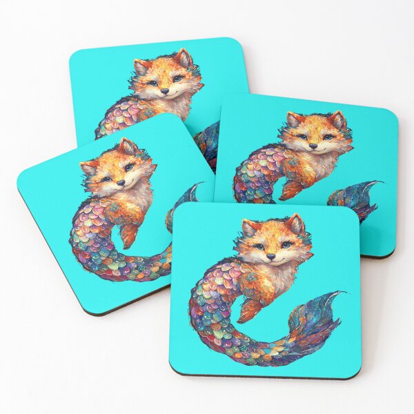 Item preview, Radiant Mermaid Fox - Oil Paint Fantasy Creature designed and sold by Matt's Artificial Nature.