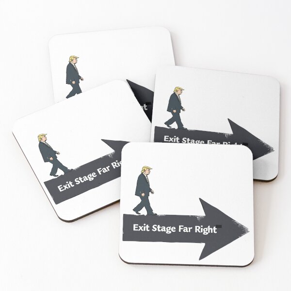 Item preview, Exit Stage Far Right Anti-Trump Political Satire designed and sold by QuirkPrint.