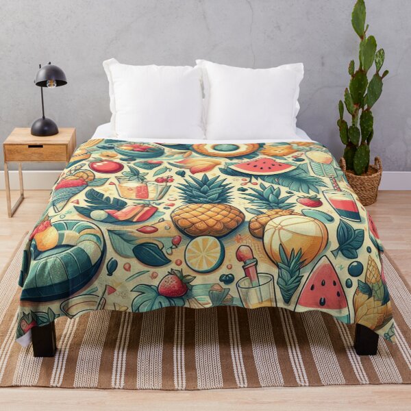 Item preview, Seamless Summer Fruit and Floral Vibes designed and sold by ShoPellY.