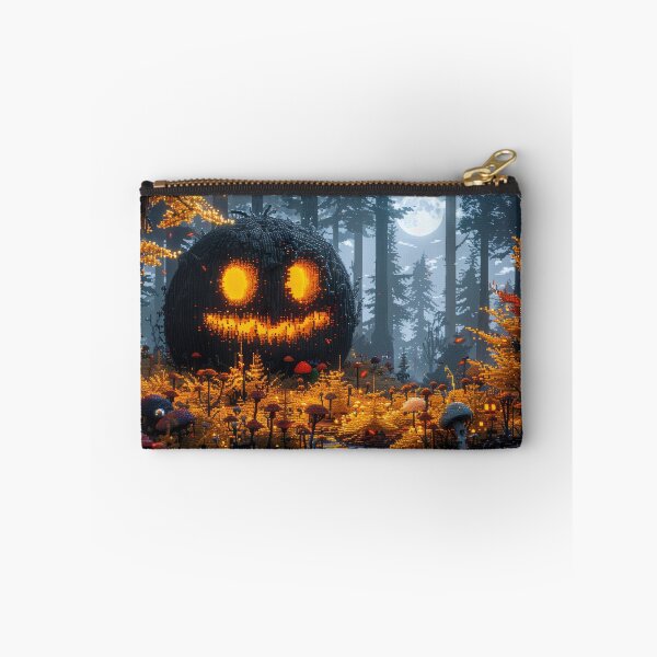 Item preview, Eerie Pumpkin in Enchanted Forest Pixel Art designed and sold by AI Gizmo.