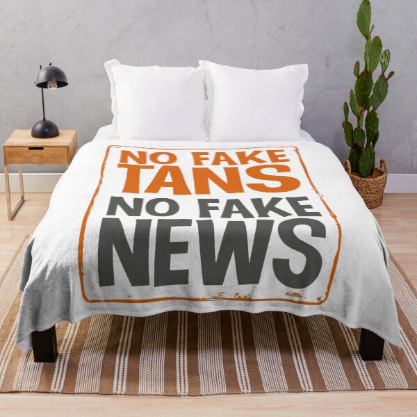 Item preview, No Fake Tans No Fake News Political Satire designed and sold by QuirkPrint.