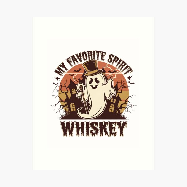 Item preview, My Favorite Spirit Is Whiskey, Funny Halloween Ghost Drinking Party Tee designed and sold by MonaCreations.