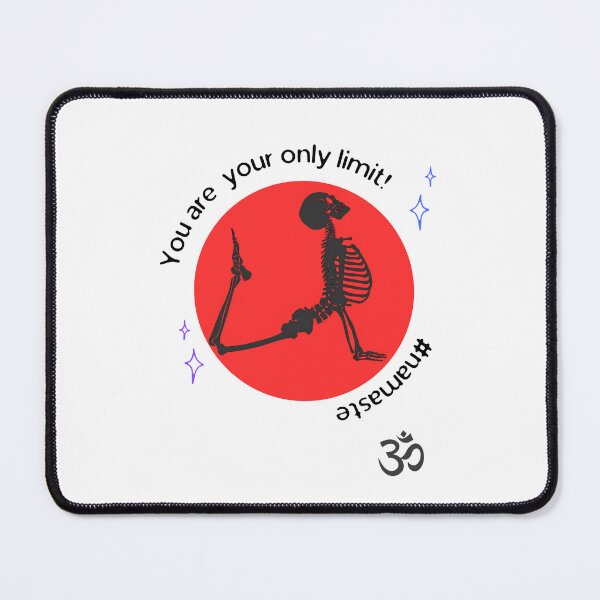 Item preview, You Are Your Only Limit Namaste Yoga Skeleton designed and sold by FreeStyleTrend.