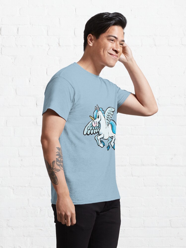 Alternate view of unicorn with wings Classic T-Shirt