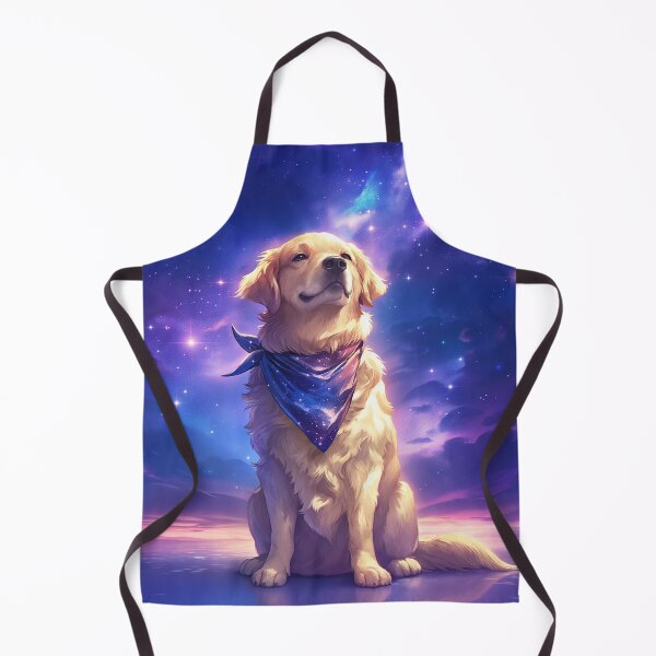 Item preview, Golden Retriever with Starry Neckband and Cosmic Background designed and sold by Christian Weiss.