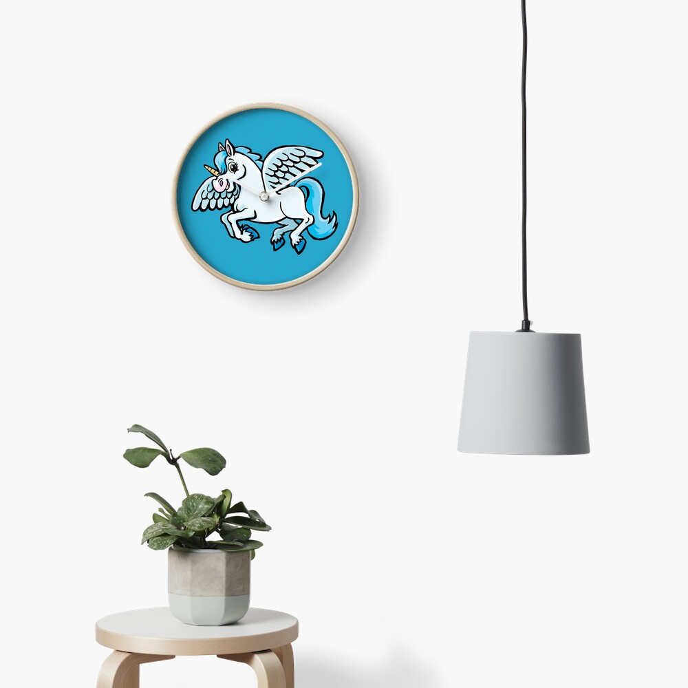 unicorn with wings Clock