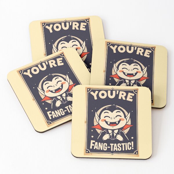 Item preview, Fangtastic, cute vampire, halloween jokes, quotes vintage aestethic  designed and sold by ChaosEdits.