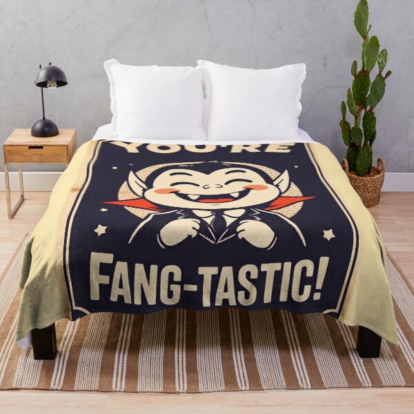 Item preview, Fangtastic, cute vampire, halloween jokes, quotes vintage aestethic  designed and sold by ChaosEdits.