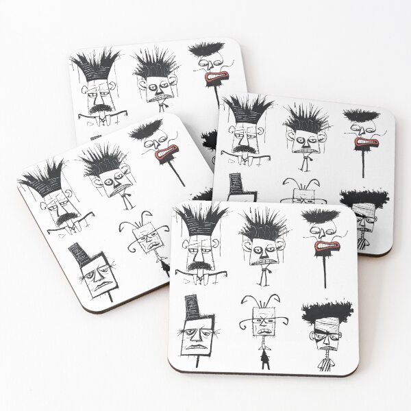 Item preview, Abstract Faces: The Black & White Ensemble designed and sold by Pujo Design.