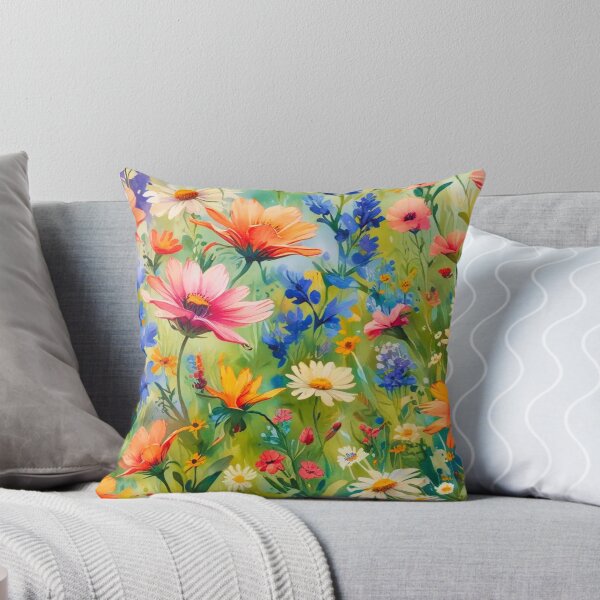 Artikelvorschau, Buntes Aquarell-Frühlingsblumenmuster entworfen und verkauft von GeoArtDesign.