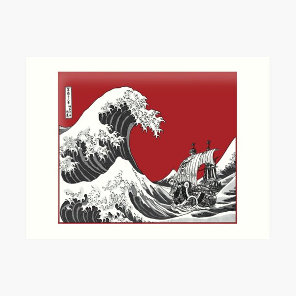 ROUGE La Grande Vague Impression artistique