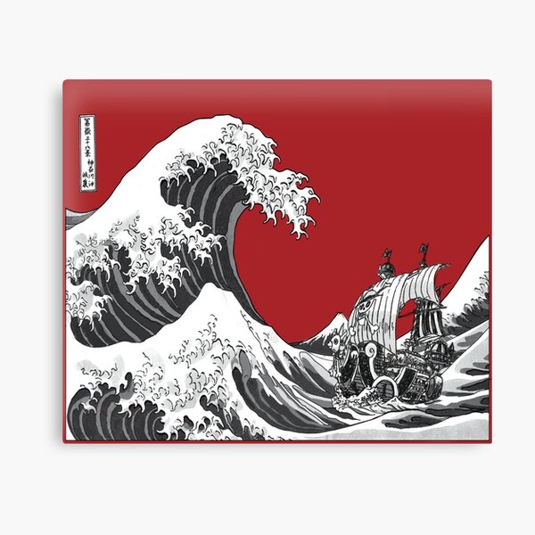 ROUGE La Grande Vague Impression sur toile