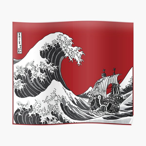 RED The Great Wave Poster