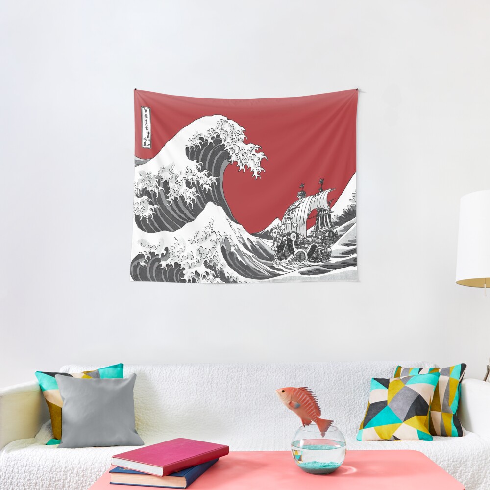 ROJO La gran ola Tela decorativa