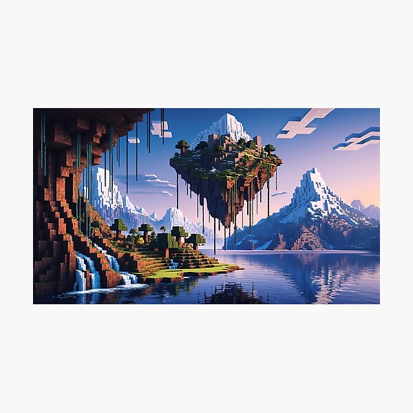 Item preview, Majestic Sky Island - Minecraft Art designed and sold by athanasioungr.