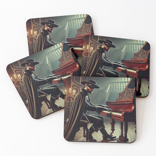 Item preview, "Zorro’s Midnight Sonata - The Pianist of Justice" designed and sold by MySheetMusicArt.