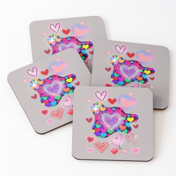 Item preview, Set of glowing hearts designed and sold by AvrilDesigns06.