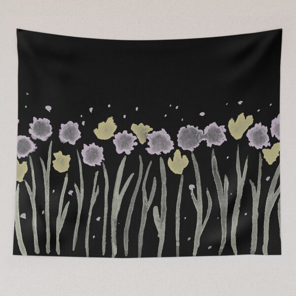 Item preview, Alliums and Daffodils Watercolor Painting - Coal, Tea, Dust, Gold designed and sold by Irene Estelle.