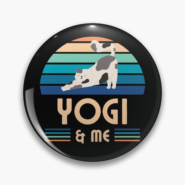 Item preview, Retro Vintage Yoga Cat Yogi and Me designed and sold by FreeStyleTrend.